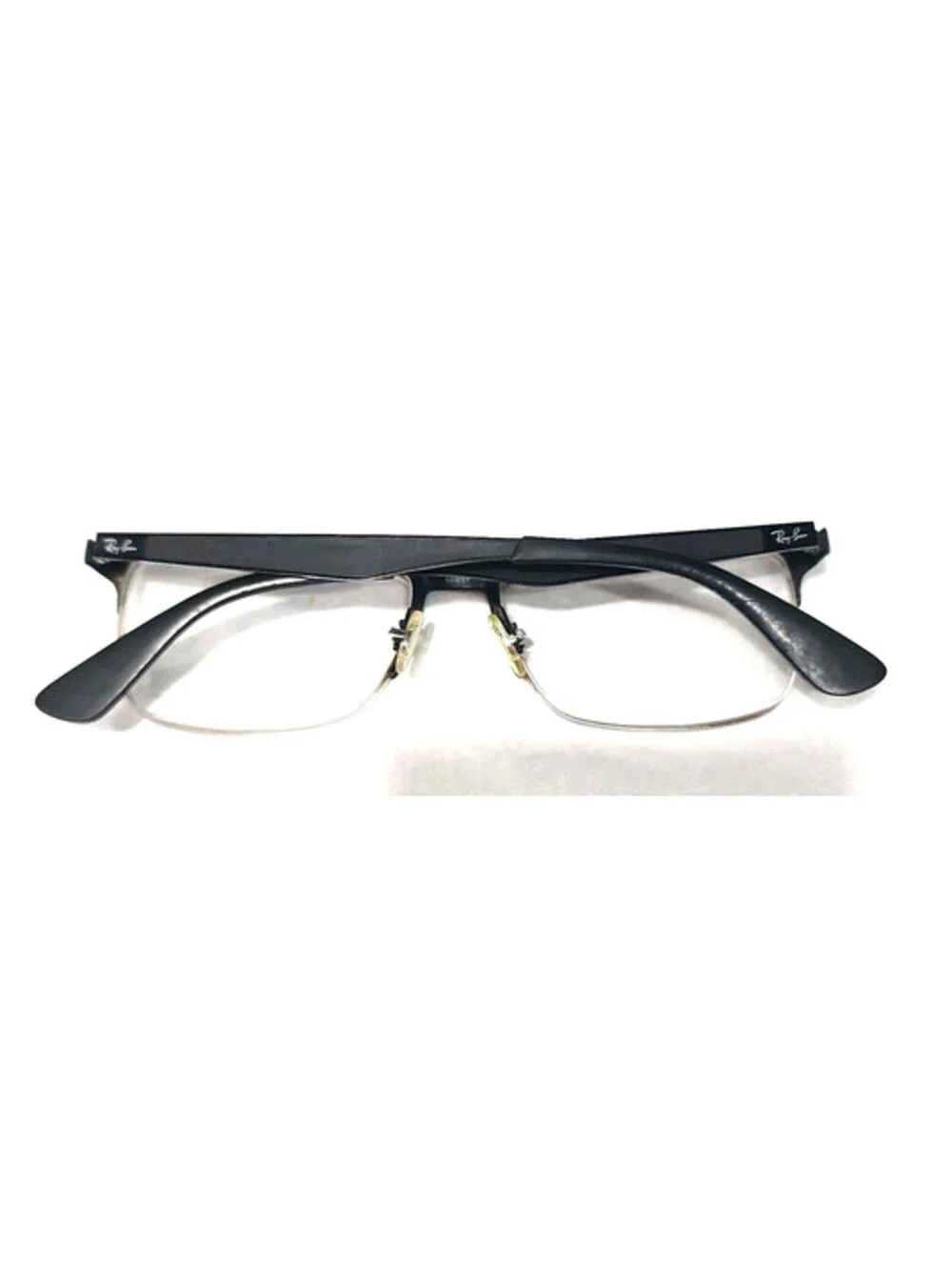 Ray Ban RB6335 2503 Black Metal Rectangle Eyeglasses Frame 54-17 145 VG